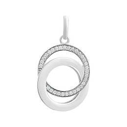 Silver pendant with ceramics