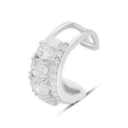 Серебряные серьги с фианитами