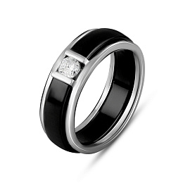 Silver ring with ceramics