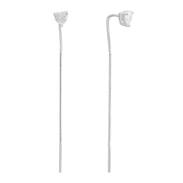 Silver Earrings with Fianites