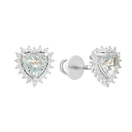 Серебряные серьги с топазом 2.535ct