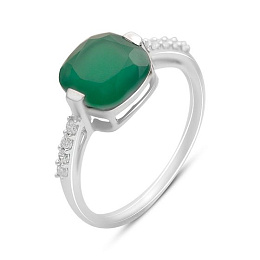 Silver ring with agate (2.965 carats)