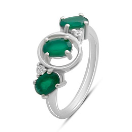 Серебряное кольцо с агатом 1.388ct