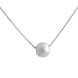 Silver necklace without stones