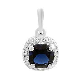 Срібна підвіска з сапфіром nano 1.099ct