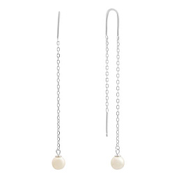 Silver earrings with pearls 2ct