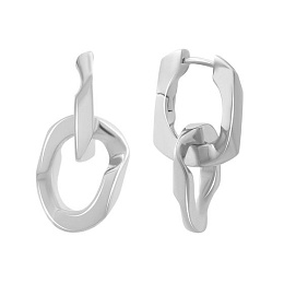 Silver earrings without stones