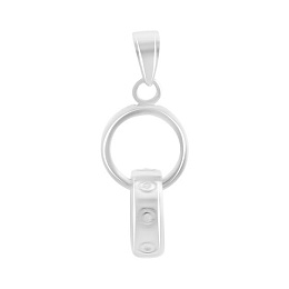 Silver pendant with phianites