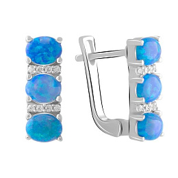 Серебряные серьги с опалом 0.773ct