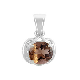 Срібна підвіска з раухтопазом (димчастим кварцом) 1.11ct