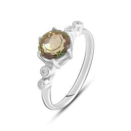 Серебряное кольцо с мистик топазом 1.85ct