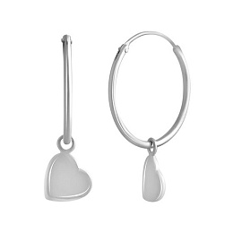 Silver earrings without stones