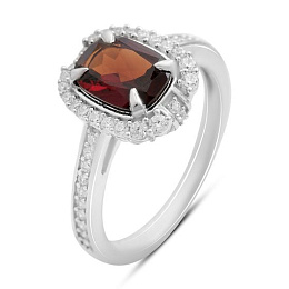 Silver ring with garnet 2.139ct