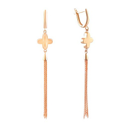 Gold earrings without stones