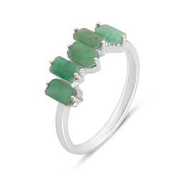 Срібна каблучка зі смарагдом 1.95ct