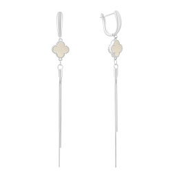 Silver earrings with mother-of-pearl