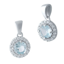 Silver pendant with a 0.828-carat topaz