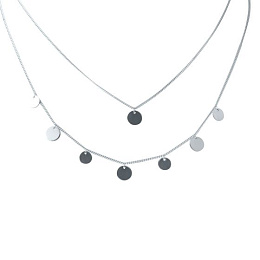 Silver necklace without stones