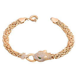 Gold bracelet with 2 ct of cubic zirconia