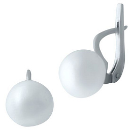 Срібні сережки з перлами