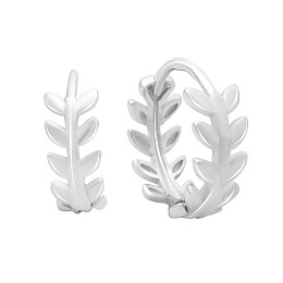 Silver earrings without stones