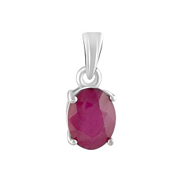 Серебряная подвеска с рубином 1.823ct