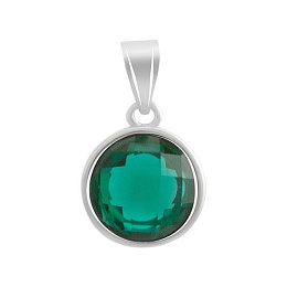 Silver pendant with phianites