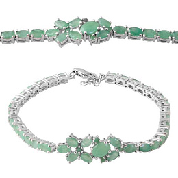 Срібний браслет зі смарагдом 8.39ct