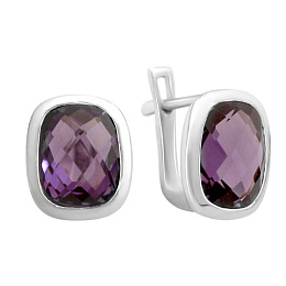 Срібні сережки з олександритом 7.567ct