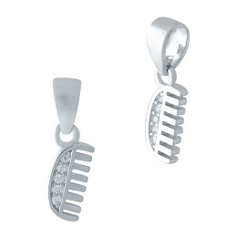 Silver pendant with phianites