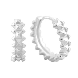 Silver earrings without stones