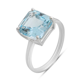 Серебряное кольцо с топазом 5.478ct