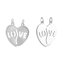 Silver pendant without stones