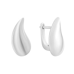 Silver earrings without stones