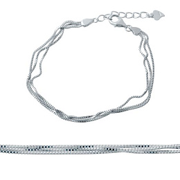 Silver bracelet without stones