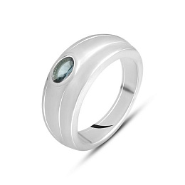 Серебряное кольцо с топазом Лондон Блю 0.4ct