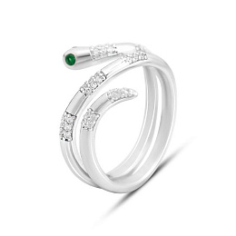 Silver Ring with Fianites