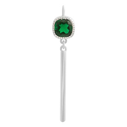 Silver pendant with a 0.95-carat nano emerald