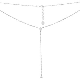 Silver necklace with phianites