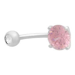 Silver piercing with phianites