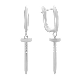 Silver earrings without stones