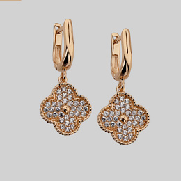 Silver Earrings with 1.12ct Phianites
