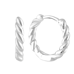 Silver earrings without stones