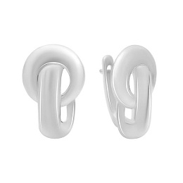 Silver earrings without stones