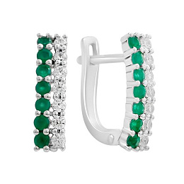 Silver earrings with agate 1.117ct