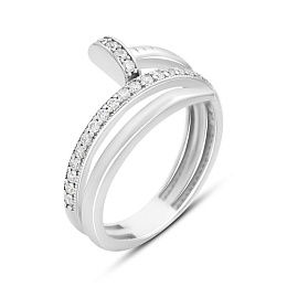 Серебряное кольцо с фианитами