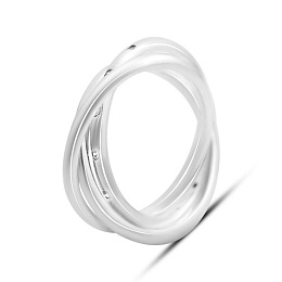 Silver Ring with Fianites