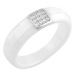 Silver Ring with Ceramic Inlay