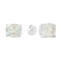 Silver earrings with cubic zirconia