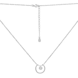 Silver necklace with phianites